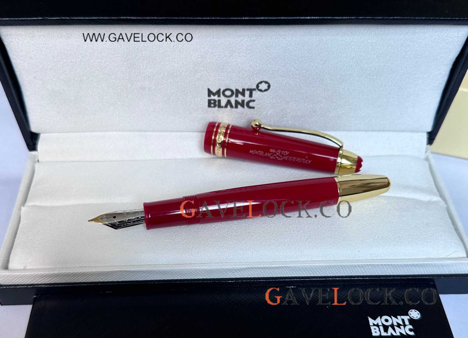 2024! Replica Mont Blanc 100 Anniversary Edition Fountain Red-Gold